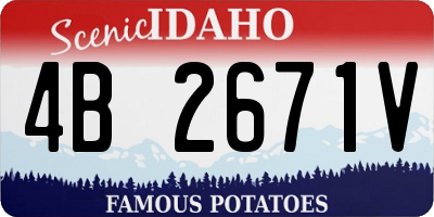 ID license plate 4B2671V