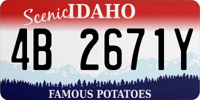 ID license plate 4B2671Y
