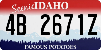 ID license plate 4B2671Z
