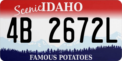 ID license plate 4B2672L