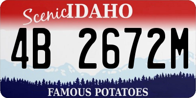 ID license plate 4B2672M