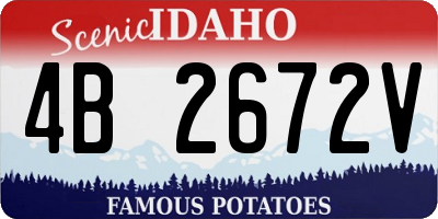 ID license plate 4B2672V