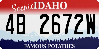 ID license plate 4B2672W