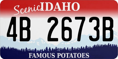 ID license plate 4B2673B