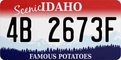 ID license plate 4B2673F