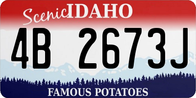 ID license plate 4B2673J
