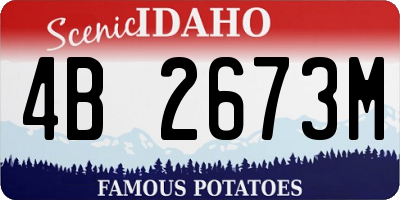 ID license plate 4B2673M