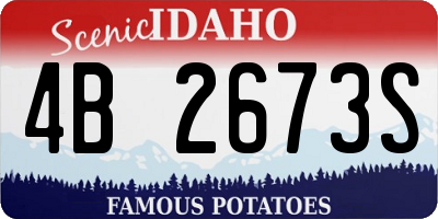 ID license plate 4B2673S