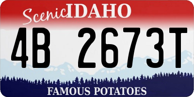 ID license plate 4B2673T