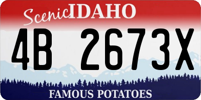 ID license plate 4B2673X