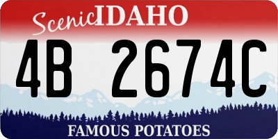 ID license plate 4B2674C