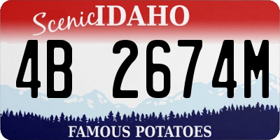 ID license plate 4B2674M