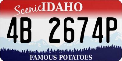 ID license plate 4B2674P