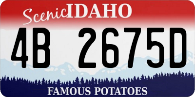 ID license plate 4B2675D