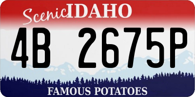 ID license plate 4B2675P