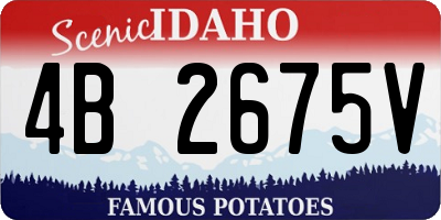 ID license plate 4B2675V