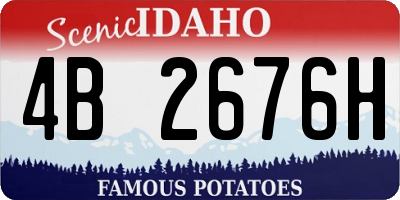 ID license plate 4B2676H