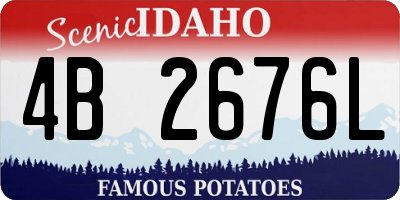 ID license plate 4B2676L