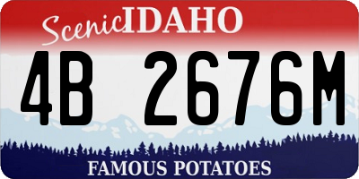 ID license plate 4B2676M