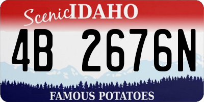 ID license plate 4B2676N