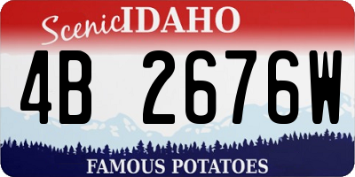 ID license plate 4B2676W