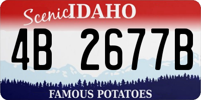 ID license plate 4B2677B
