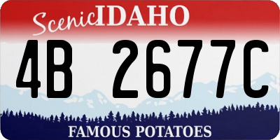 ID license plate 4B2677C