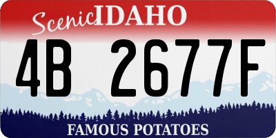 ID license plate 4B2677F