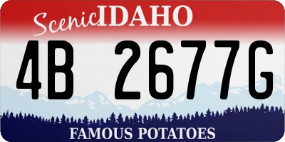 ID license plate 4B2677G