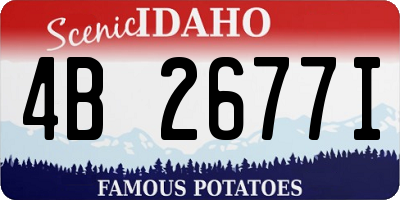 ID license plate 4B2677I