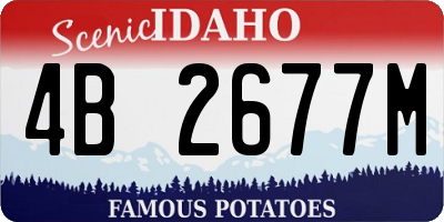 ID license plate 4B2677M