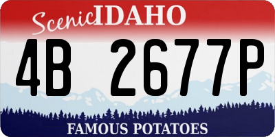 ID license plate 4B2677P
