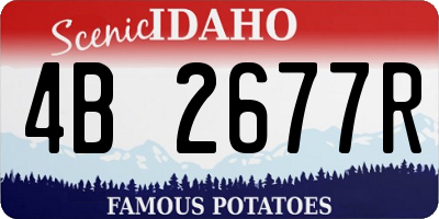 ID license plate 4B2677R