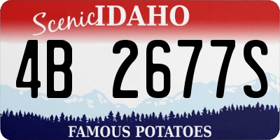 ID license plate 4B2677S