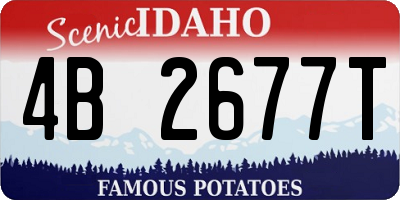 ID license plate 4B2677T