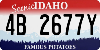 ID license plate 4B2677Y