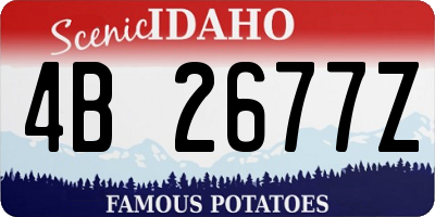 ID license plate 4B2677Z