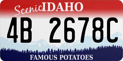 ID license plate 4B2678C