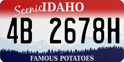 ID license plate 4B2678H