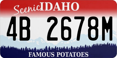 ID license plate 4B2678M