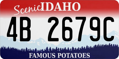 ID license plate 4B2679C