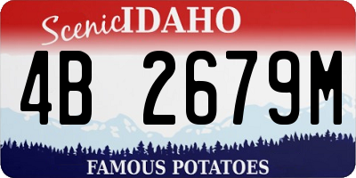 ID license plate 4B2679M