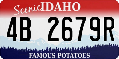 ID license plate 4B2679R