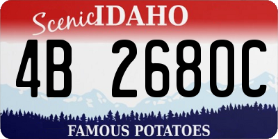 ID license plate 4B2680C