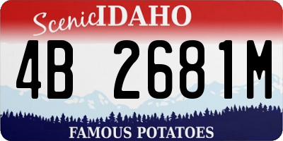 ID license plate 4B2681M
