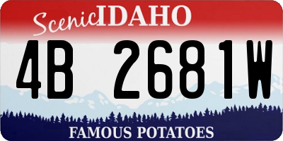 ID license plate 4B2681W