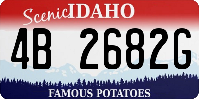 ID license plate 4B2682G