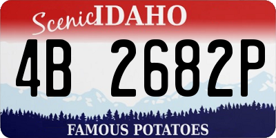 ID license plate 4B2682P