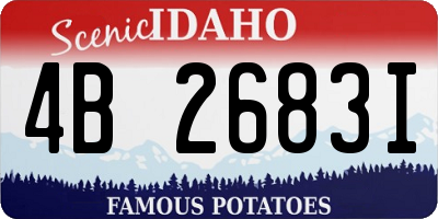 ID license plate 4B2683I
