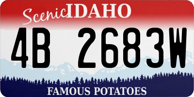 ID license plate 4B2683W
